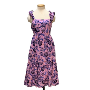 J. Crew Pink Floral Midi Dress